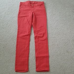 Eddie Bauer orange straight leg jean